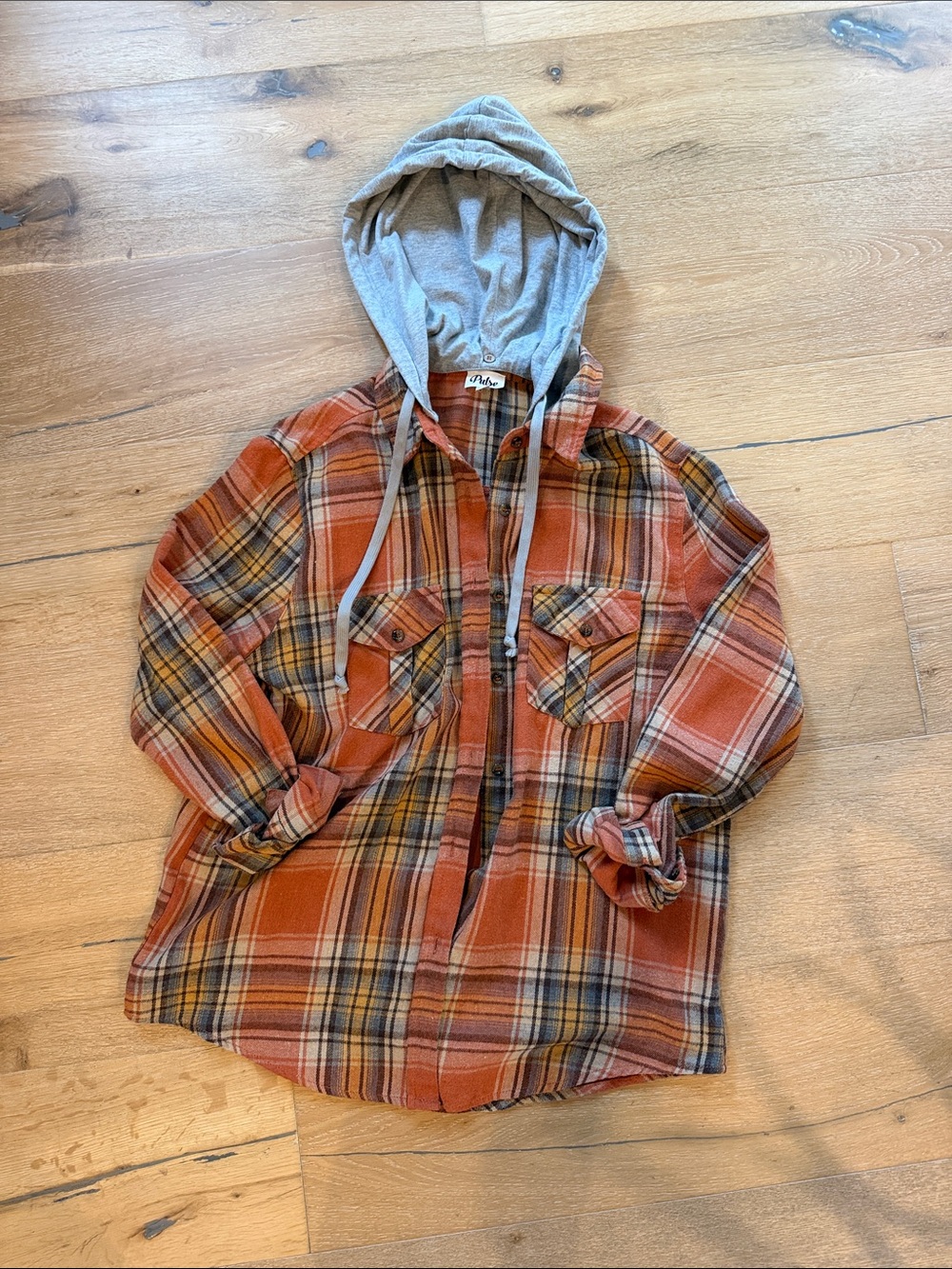 Women’s Plaid Shirt Jacket with Hood